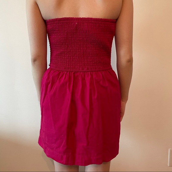Abercrombie Pink Strapless Dress M-Good Condition - Picture 2 of 3